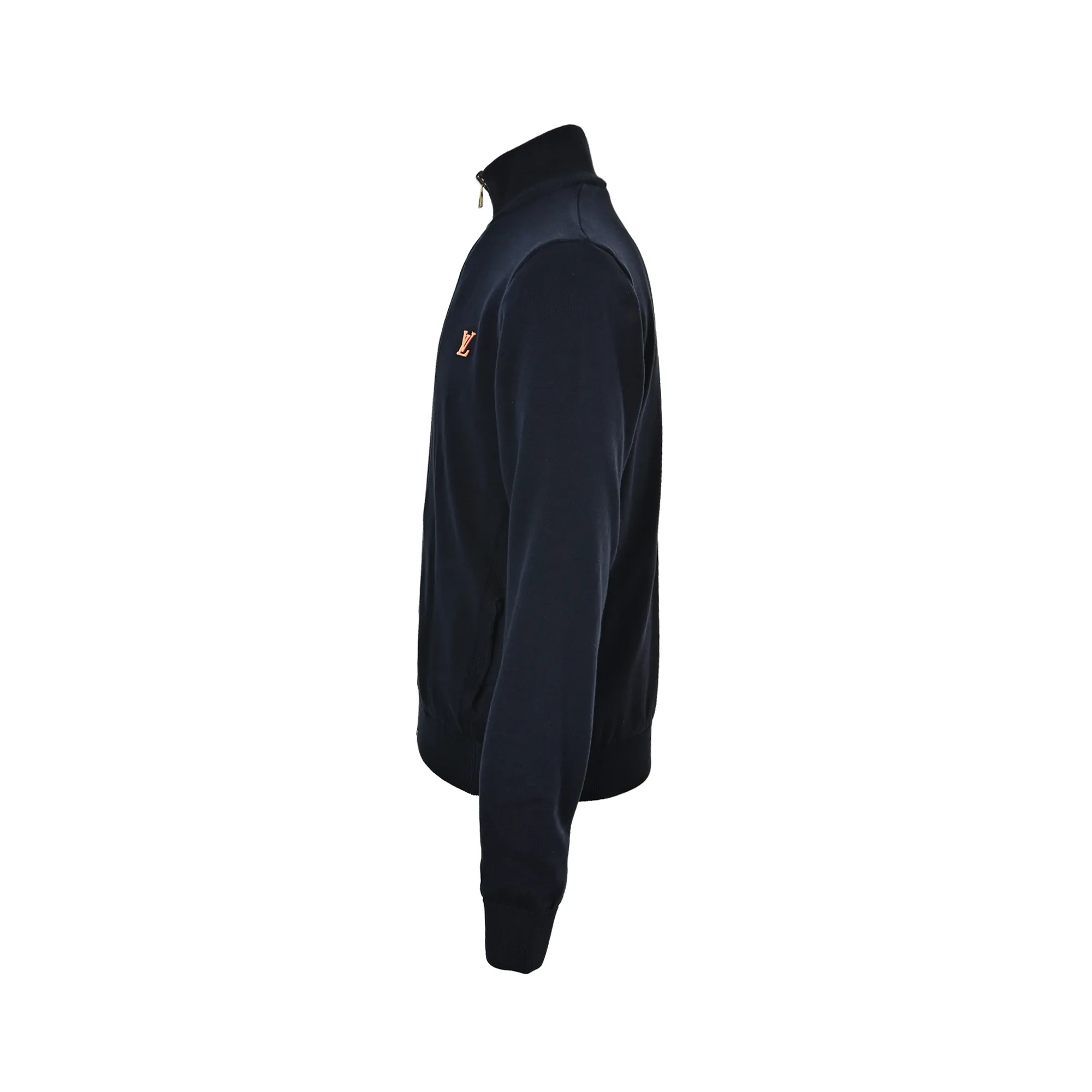 Louis Vuitton/Louis Vuitton leather label printed double-sided stand-up collar jacket
